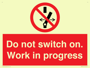 Do not switch on. Work in progress